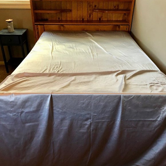 Vintage Silver Water Bed Sheets Used King Two King Pillow Cases - Picture 4 of 12